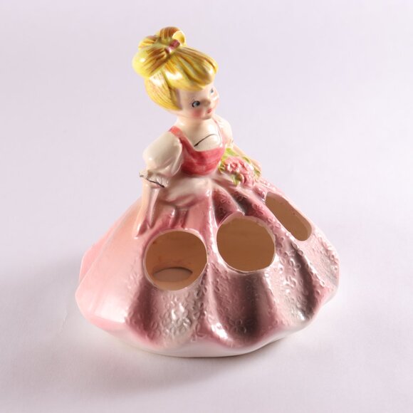 Lego Japan Girl Figurine Pink Dress Bouquet Lipstick Holder 3 Slots With Sticker - Picture 2 of 9